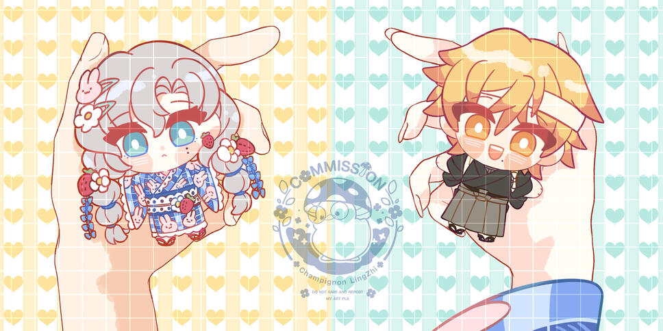 🐰🍓New Menu! YCH CHIBI!🍜🐶